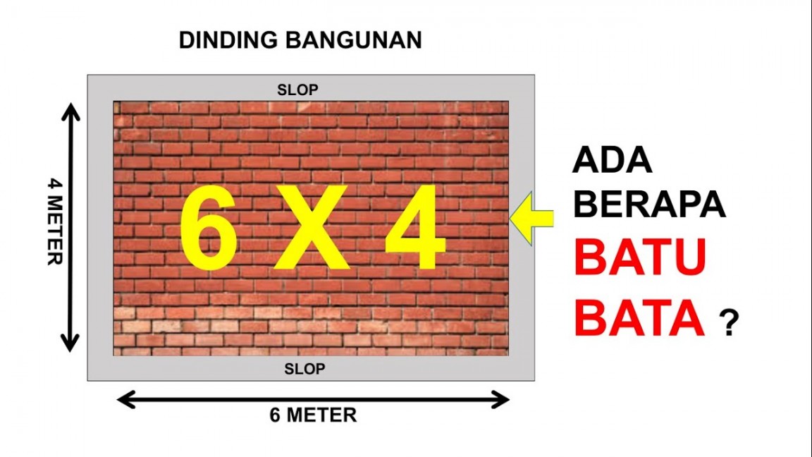 Cara menghitung kebutuhan BATU BATA (bata merah) untuk rumah (ukuran  x   meter)