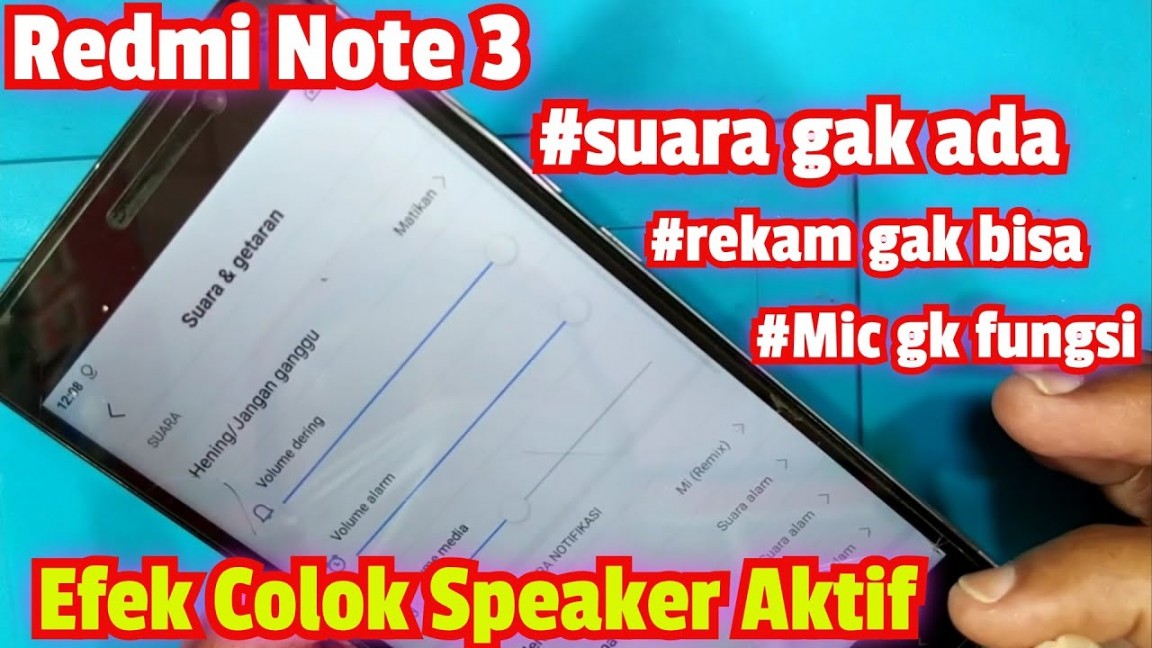 Servis HP Redmi Note  suara gak ada//rekam video gak bisa//efek colok  speaker aktif