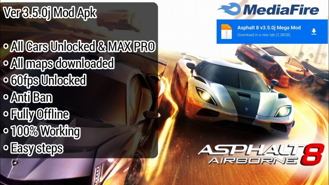 Asphalt  Old Version ..j Mega Mod Download. Easy steps