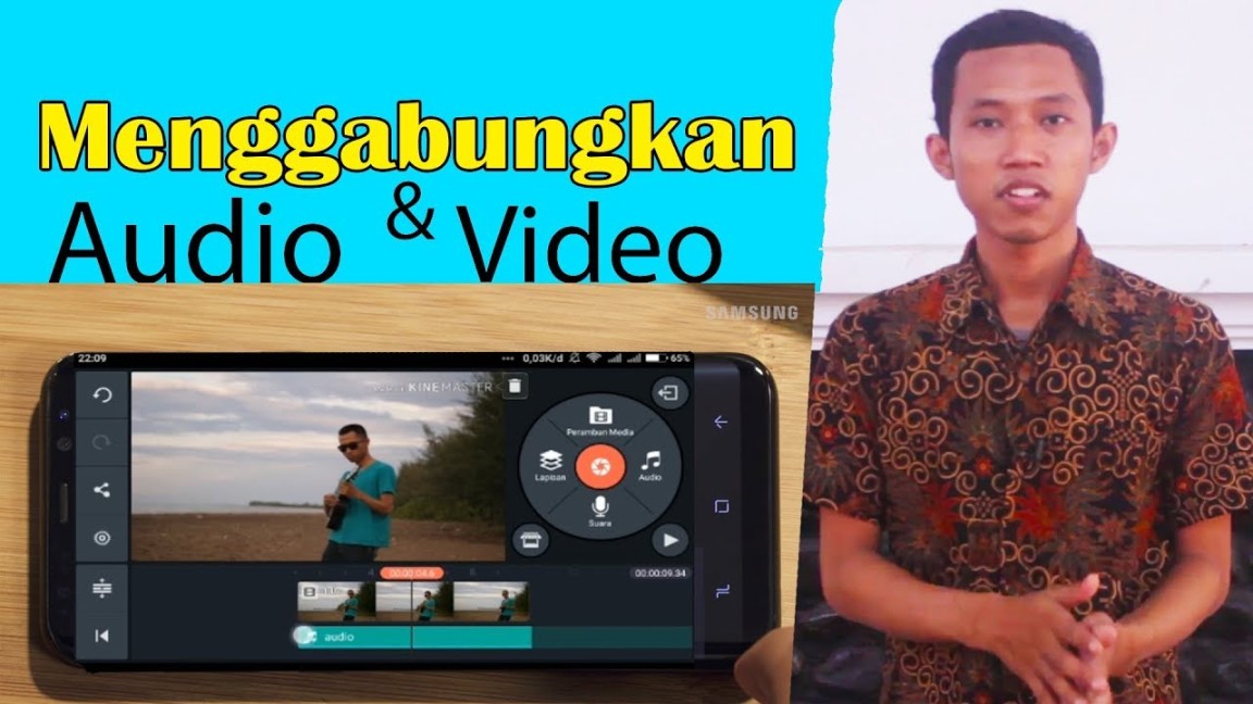 ✔ Cara Menggabungkan Audio 🎧 Video 📷 di HP Smartphone Android / Laptop PC 🎤 Cover Video Clip