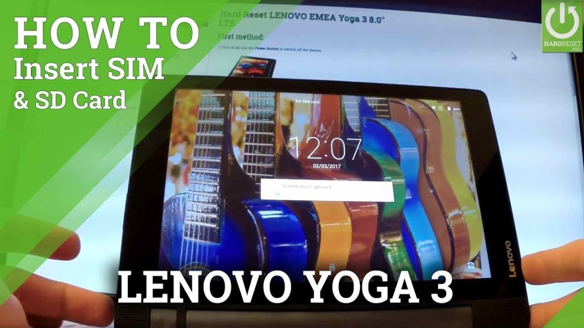 Insert SIM & SD in LENOVO Yoga  - Set Up SIM and SD Card